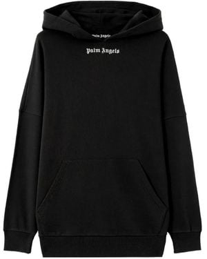 Palm Angels Classic Logo Over Hoodie - Black