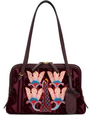 Etro エンブロイダリー ショルダーバッグ - レッド