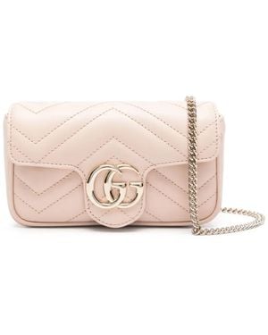 Gucci GGマーモント スーパー ミニバッグ - ピンク
