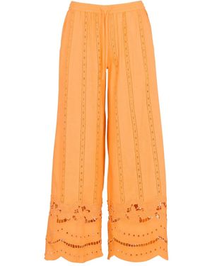 Damson Madder Pantalon À Détails D'Œillets - Orange