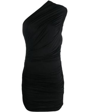 GAUGE81 Ira One-Shoulder Draped Midi Dress - Black