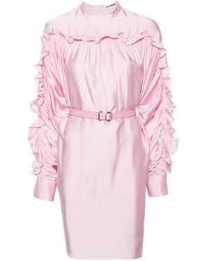 Jil Sander 129 Satin Midi Dress - Pink