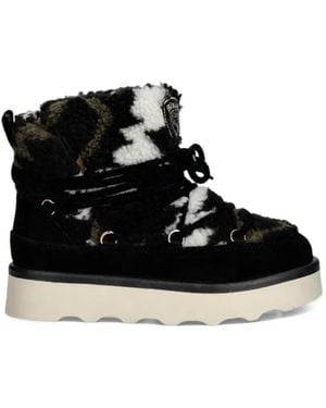 Blauer Doyle 01 Camouflage-Print Ankle Boots - Black