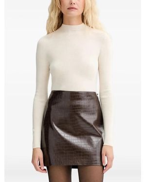 Isabelle Blanche Pullover Mit Stehkragen - Weiß