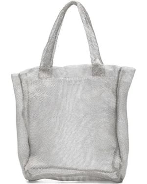 The Row Imogen Mini-Shopper Met Mesh - Grijs