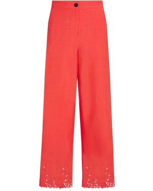 KARL LAGERFELD Culotte Trousers With Bo Hems - Red