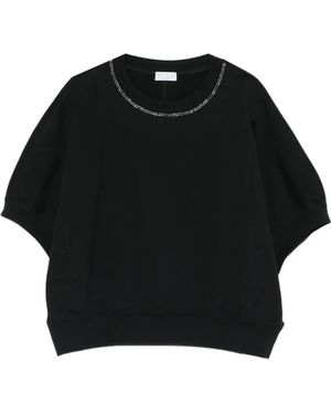 Brunello Cucinelli T-Shirt Mit Rundem Ausschnitt - Schwarz