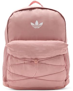 adidas Trefoil Logo-Print Bungee-Cord Backpack - Pink