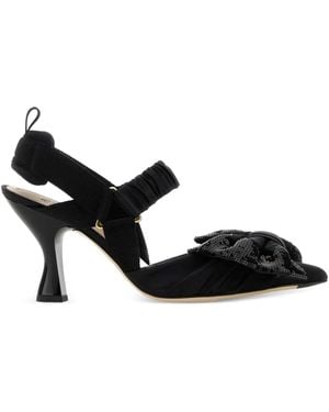 Fendi Colibrì Bow-Detail Heeled Court Shoes - Black