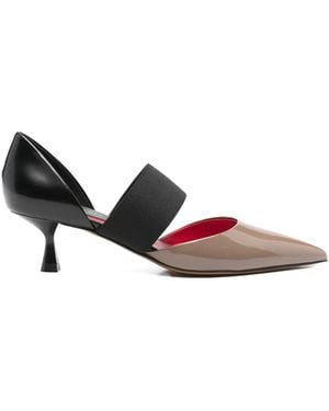 Stella McCartney 50Mm Elasticated Strap Heeled Pumps - Brown