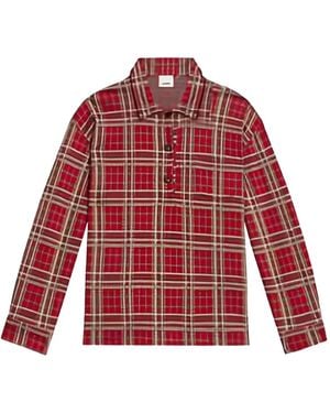 Isabel Marant Bruna Checked Cotton Shirt - Red