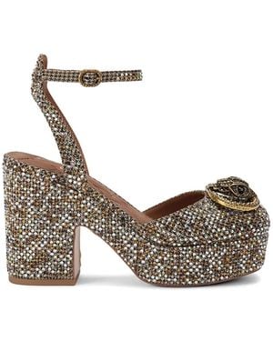 Kurt Geiger Chelsea Crystal-Embellished Platform Sandals - Metallic