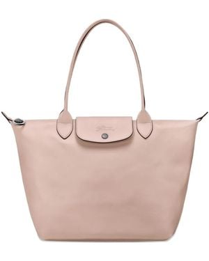 Longchamp Leather Tote Bag - Pink