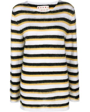 Marni Brushed Striped Jumper - Black