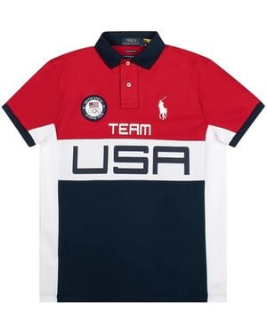 Polo Ralph Lauren Team Usa-Print Polo Shirt - Red