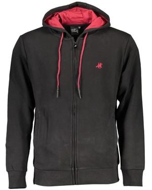 U.S. Grand Logo-Embroidered Zip-Up Hoodie - Black
