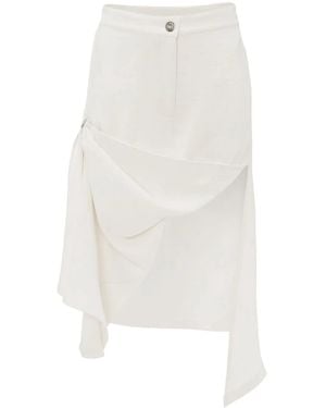 JW Anderson Asymmetric Draped Skirt - White