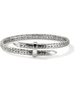 John Hardy Brazalete Spear en plata de ley - Blanco