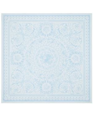 Versace Barocco Large Silk Foulard 90 Cm - Blue