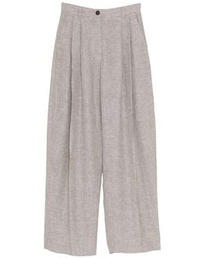 Emporio Armani Pleated Pants - Gray