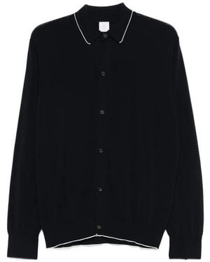 Eleventy Contrasting-Trim Cardigan - Black