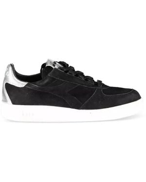Diadora Suede Low-Top Trainers - Black
