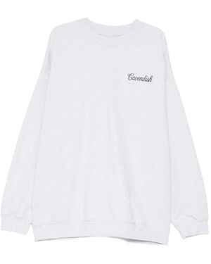 CAVENDISH® Logo-Embroidered Sweatshirt - White