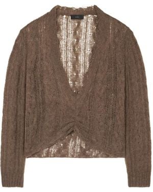 Alanui Desert Drift V-Neck Top - Brown
