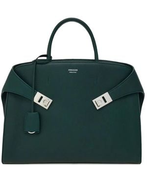 Ferragamo Hug ビジネスバッグ - グリーン