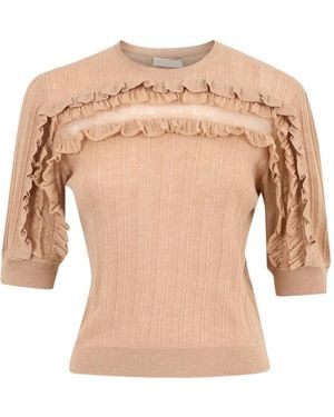 Ulla Johnson Blouse Salima À Volants - Blanc