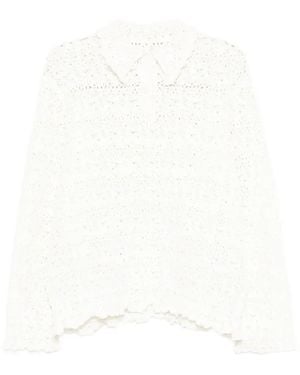 JNBY Jersey En Jacquard Con Manga Larga - Blanco
