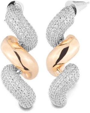 Eddie Borgo Pavé Torsade Drop Earrings - White