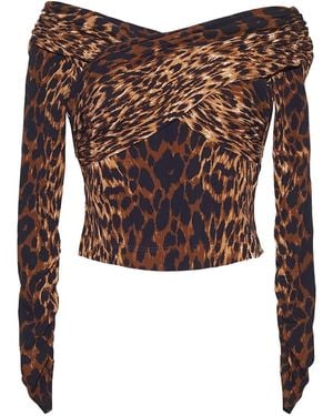Cara Cara Top Mit Leoparden-Print - Braun