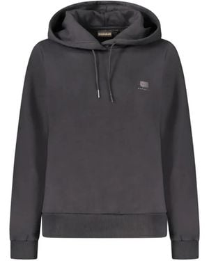 Napapijri Logo-Print Drawstring Hoodie - Black