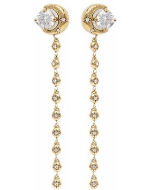Guess Aurora Crystal-Embellished Drop Earrings - Metallic