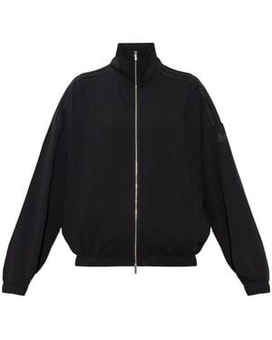 adidas Sweater Met Drie Strepen En Opstaande Kraag - Zwart