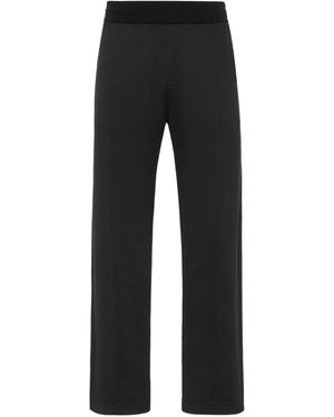 Billionaire Cotton Straight-Leg Trousers - Black