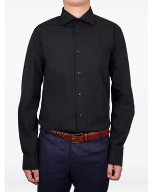 Roberto Cavalli Logo-Embroidered Shirt - Blue
