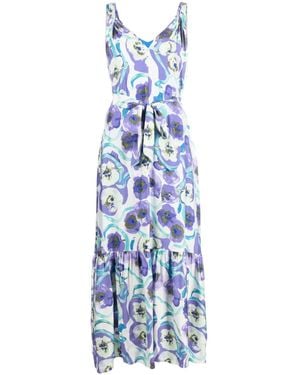 Diane von Furstenberg Jodie フローラル ドレス - ブルー