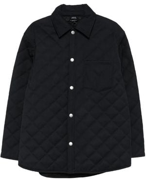 A.P.C. Quilted Press-Stud Jacket - Black