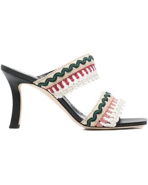 Manolo Blahnik Sandales Mabecomu 95 Mm - Métallisé