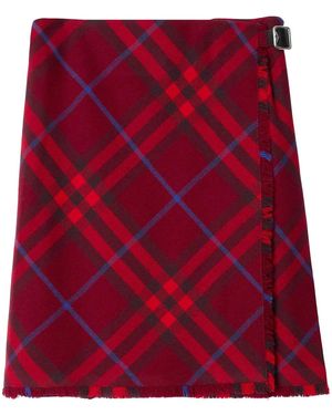 【関税&送料込】Burberry Check-P Attern Kilt Burberry Check-P'Attern Kilt in Black | Lyst