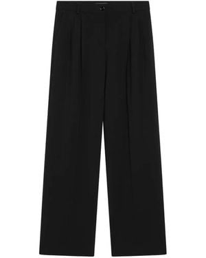Dolce & Gabbana Pleated Wide-Leg Pants - Black