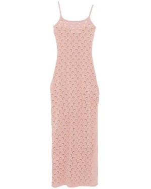 Marine Serre Moon Devore Long Dress - Pink
