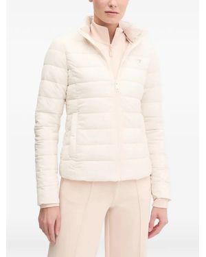 Guess Quilted Hooded Jacket - Natural