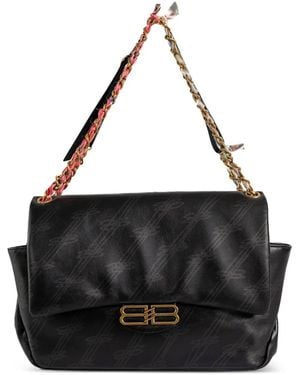 Balenciaga Bolso De Hombro Darling Chain Mediano - Negro