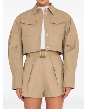 Sans Faff Torino Cropped Jacket - Natural