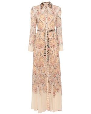 Zimmermann Valiant Pussy-Bow Paisley-Print Maxi Dress - White