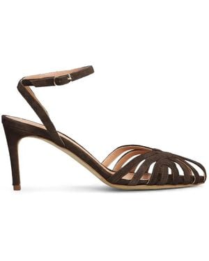 The Seller Strappy Cage-Detail Sandals - Metallic