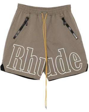 Rhude Logo Shorts - Natural